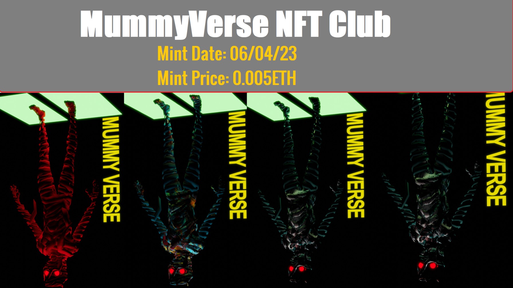 NFT drop preview for Mummyverse NFT Club